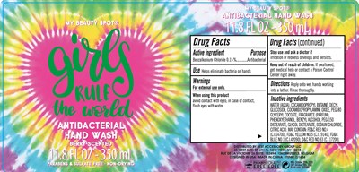Label Image (Girls Rule The World Antibacterial Hand Wash Berry Scented350 mL Bzk 015)